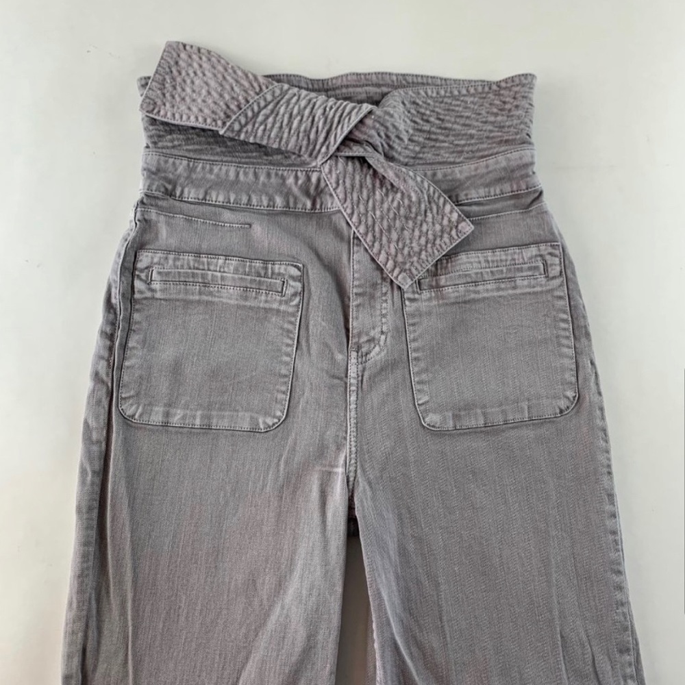 Ulla Johnson Ash Denim Wade Tie Waist Wide Leg Jeans 8